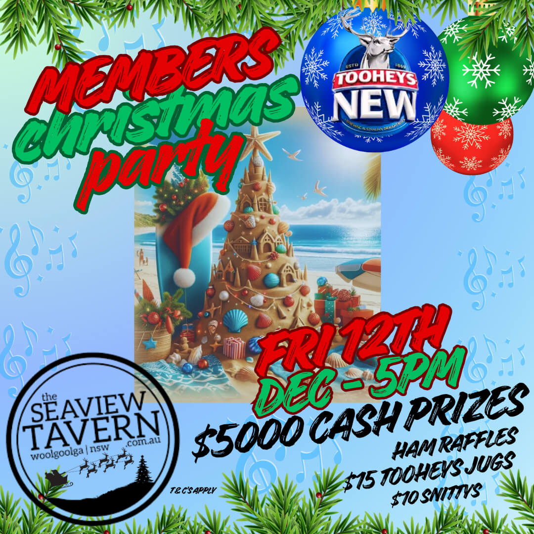2025 members Christmas party at the Seaview Tavern Woolgoolga