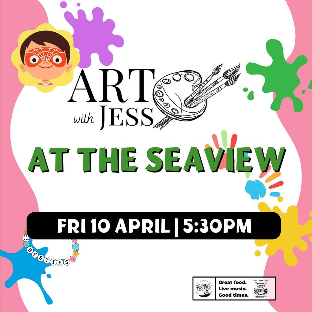 Kids Activities with Art with Jess at the Seaview April 10