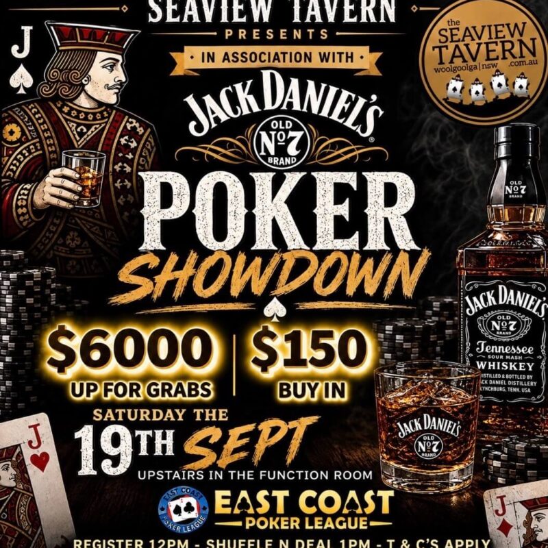 Poker Showdown at the Seaview Tavern Woolgoolga