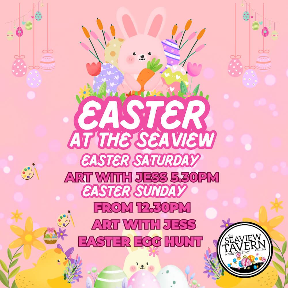 Easter at the Seaview Tavern Art with Jess and Easter Egg Hunt