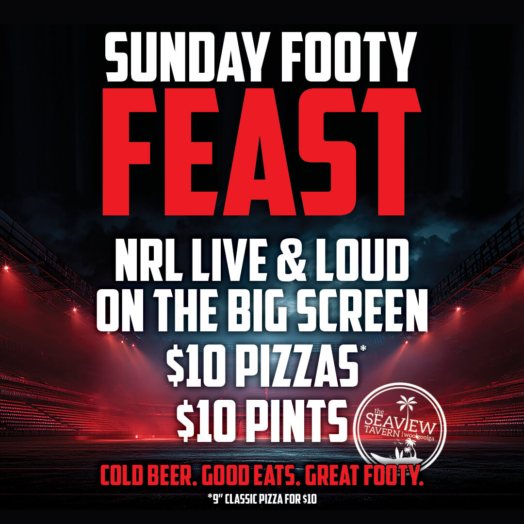 Sunday Footy Feast at the Seaview Tavern Woolgoolga