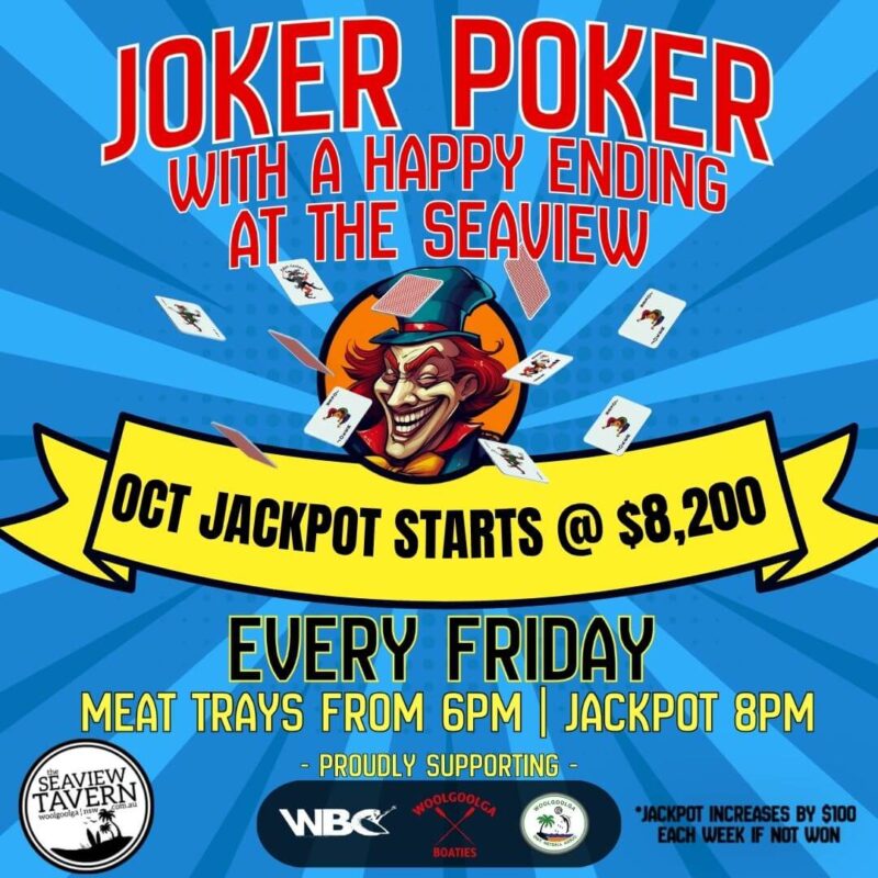 October Jackpot Joker Poker Seaview Tavern