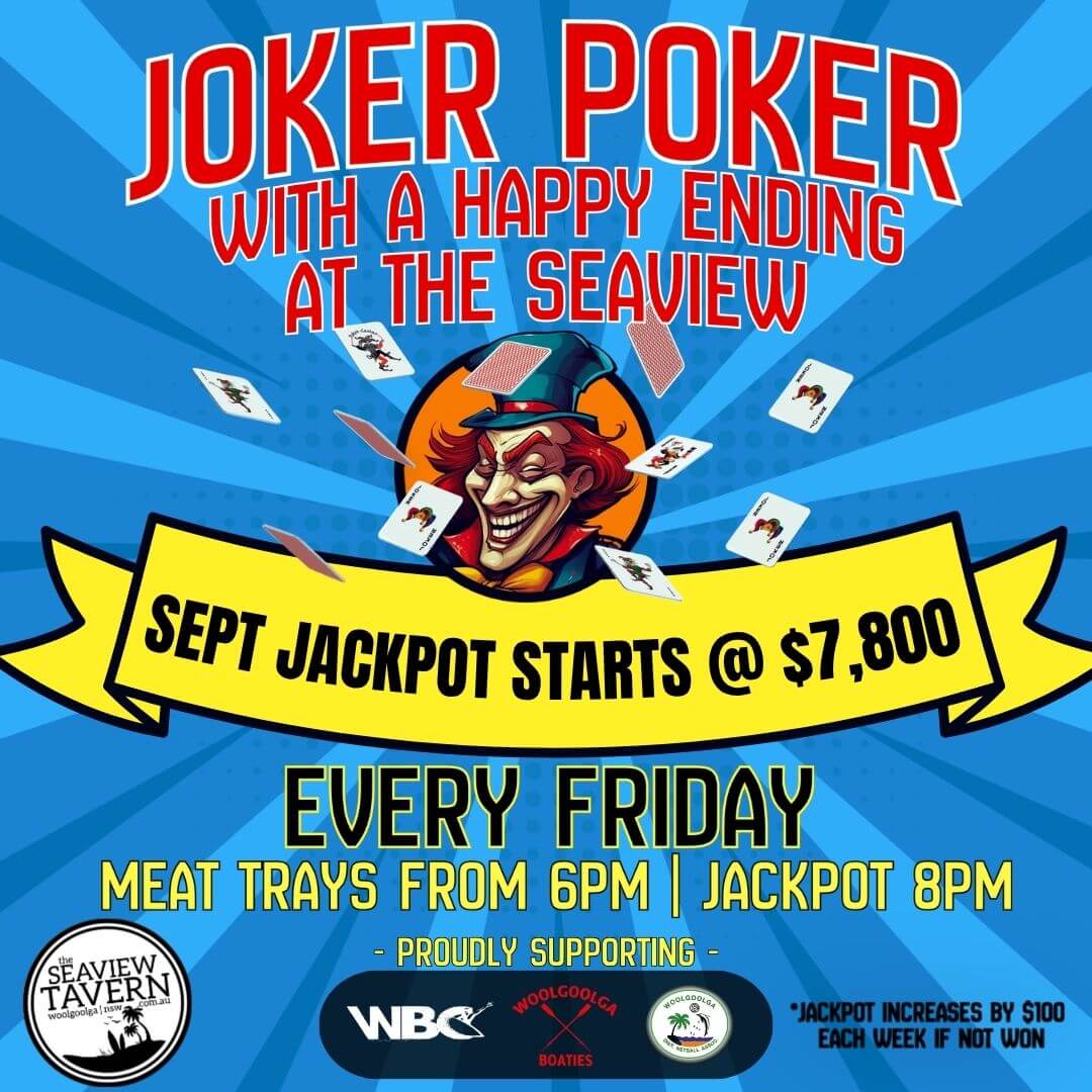 September Jackpot Joker Poker Seaview Tavern