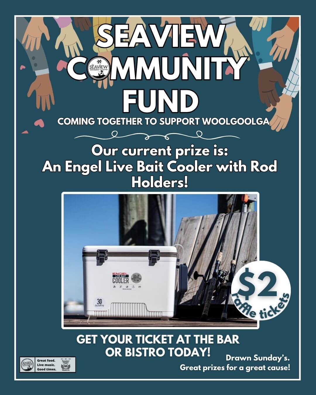 Seaview Community Fund Engel Live Bait Cooler raffle