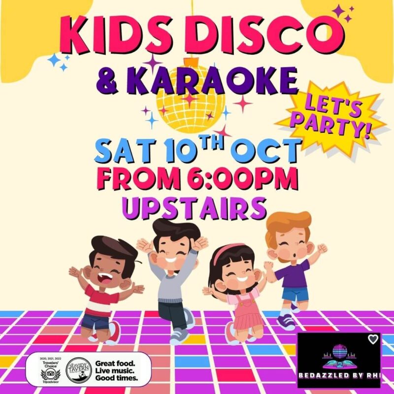 Kids Disco October 2026 at the Seaview Tavern Woolgoolga