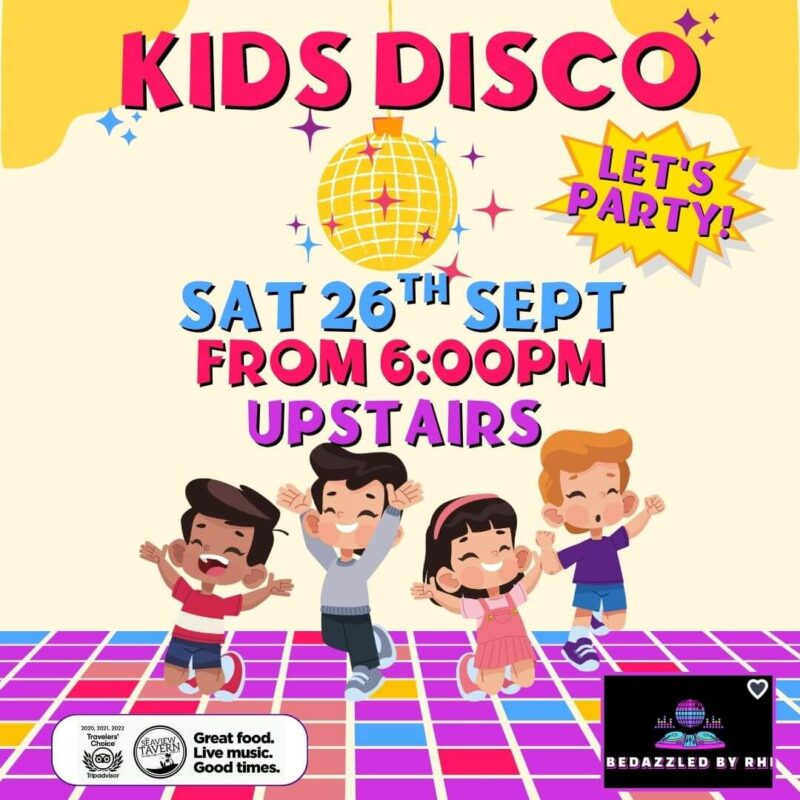 Kids Disco September 2026 at the Seaview Tavern Woolgoolga