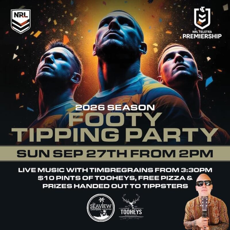 NRL Footy Tipping Party at the Seaview Tavern Woolgoolga