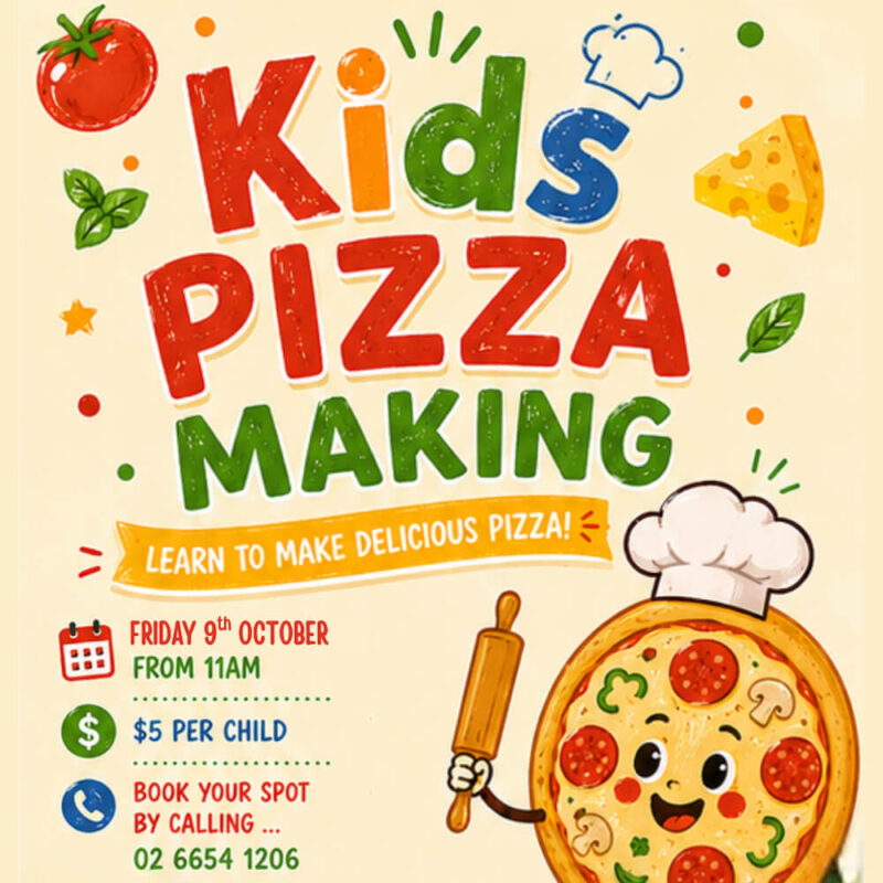 Kids Pizza Making at the Seaview Tavern Woolgoolga