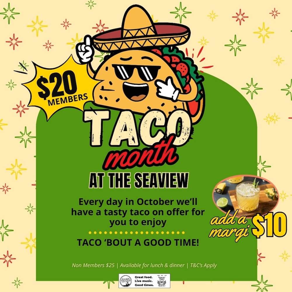 October Bistro special at the Seaview Tavern Woolgoolga