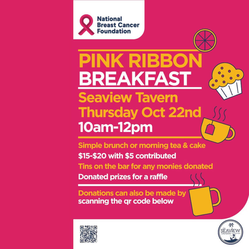 Pink Ribbon Breakfast at the Seaview Tavern Woolgoolga